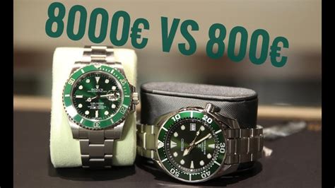 seiko sumo green vs rolex submariner